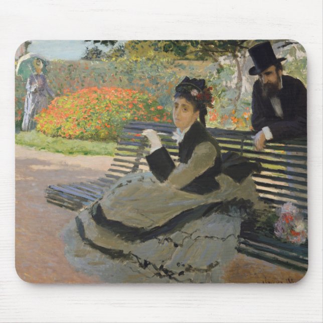 Claude Monet - Camille Monet på en bench Musmatta (Framsidan)