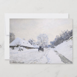 Claude Monet - Cart på Snowy Road i Honfleur Inbjudningar
