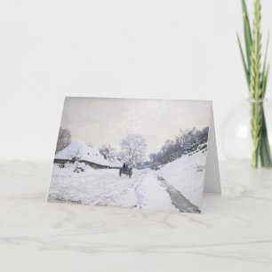 Claude Monet - Cart på Snowy Road i Honfleur Kort