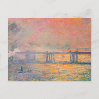 Claude Monet Charing Kor Bridge Vykort