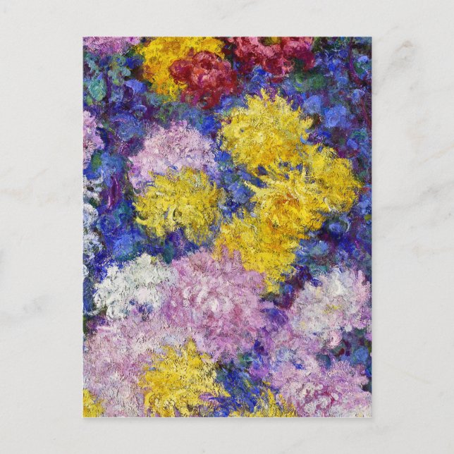 Claude Monet - Chrysanthemums Vykort (Framsida)