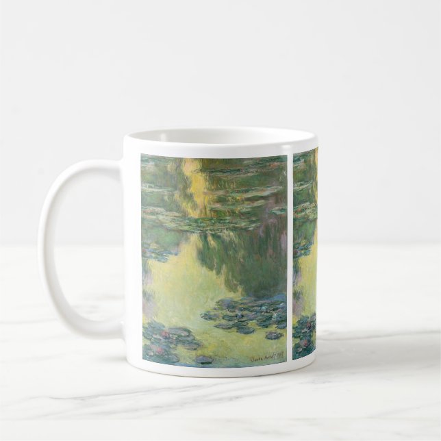 Claude Monet Classic Painting, Waterlilies (1907) Kaffemugg (Vänster)
