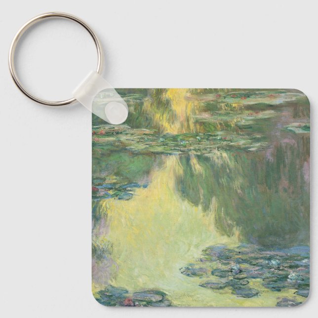Claude Monet Classic Painting, Waterlilies (1907) Nyckelring (Framsida)