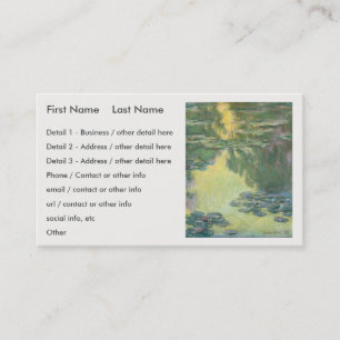 Claude Monet Classic Painting, Waterlilies (1907) Visitkort