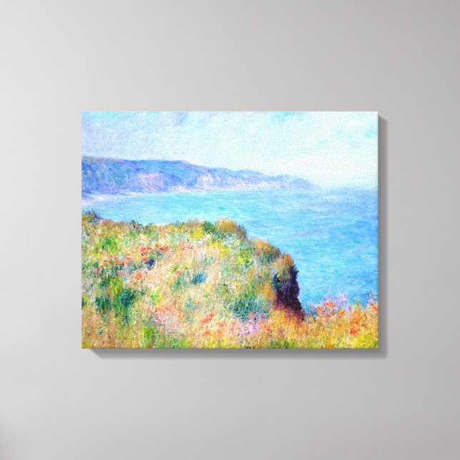 Claude Monet: Cliff Near Pourville Canvastryck (Framsida)