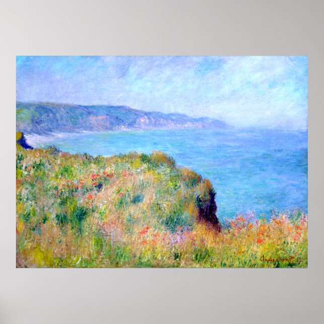 Claude Monet: Cliff Near Pourville Poster (Framsidan)