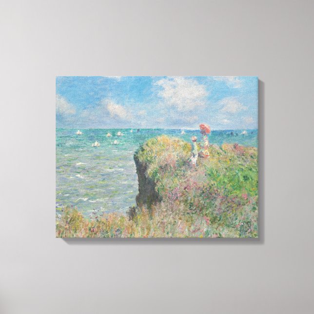Claude Monet - Cliff Walk i Pourville Canvastryck (Framsida)