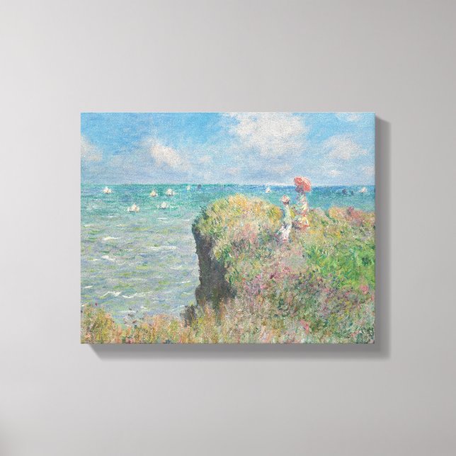 Claude Monet - Cliff Walk i Pourville Canvastryck (Framsida)