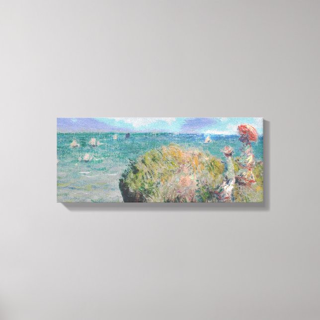 Claude Monet: Cliff Walk i Pourville Canvastryck (Framsida)