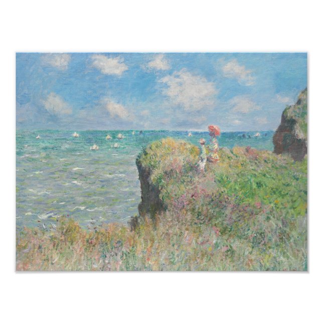 Claude Monet - Cliff Walk i Pourville Fototryck (Framsidan)