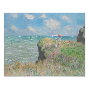 Claude Monet - Cliff Walk i Pourville Fototryck