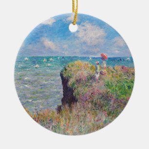 Claude Monet - Cliff Walk i Pourville Julgransprydnad Keramik