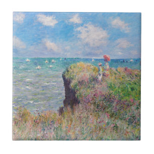 Claude Monet - Cliff Walk i Pourville Kakelplatta