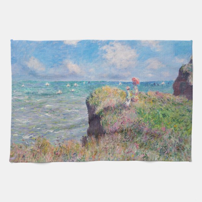 Claude Monet - Cliff Walk i Pourville Kökshandduk (Horisontell)