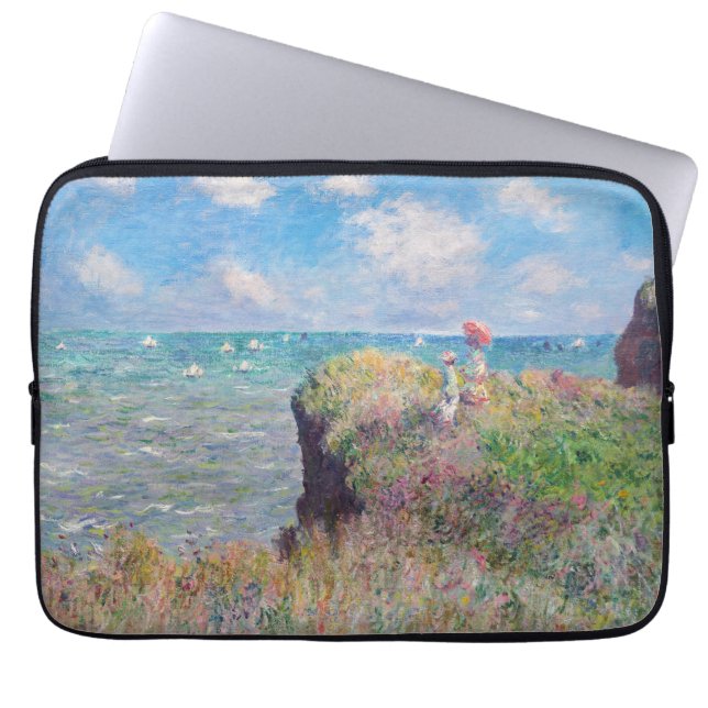 Claude Monet - Cliff Walk i Pourville Laptop Fodral (Framsidan)