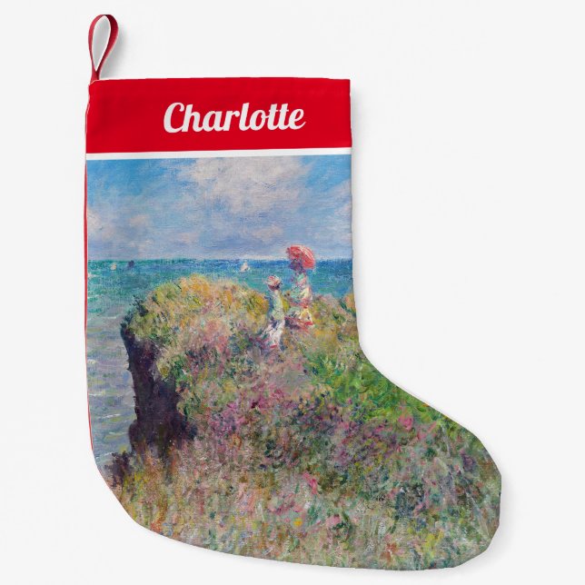 Claude Monet - Cliff Walk i Pourville Liten Julstrumpa (Framsidan)