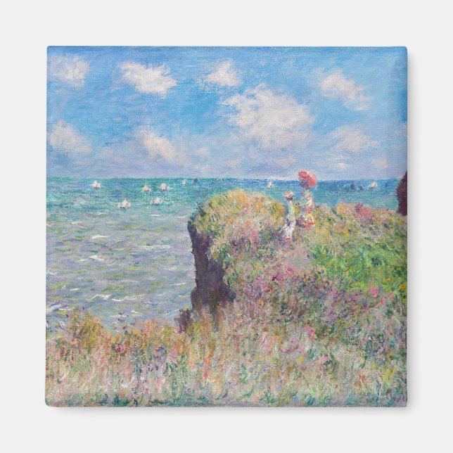 Claude Monet - Cliff Walk i Pourville Magnet (Framsidan)