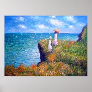 Claude Monet: Cliff Walk i Pourville Poster