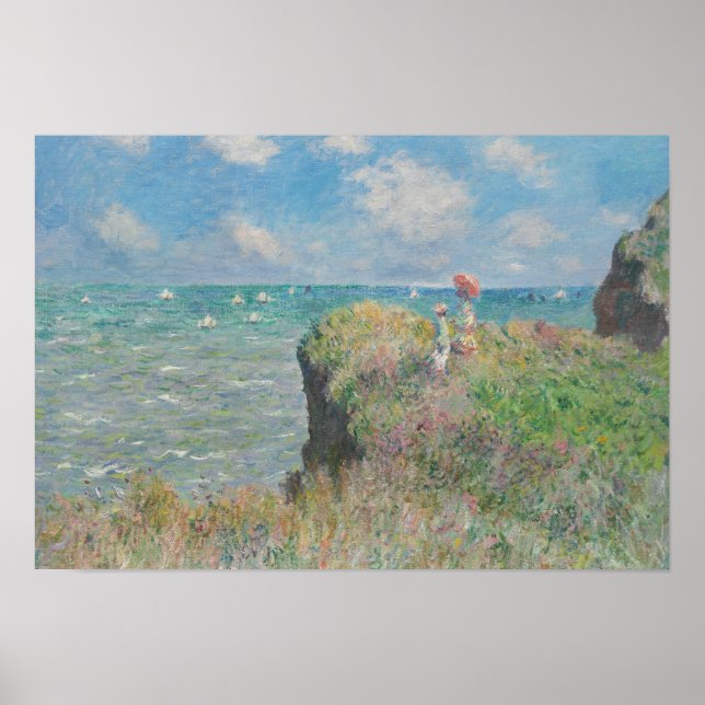 Claude Monet - Cliff Walk i Pourville Poster (Framsidan)