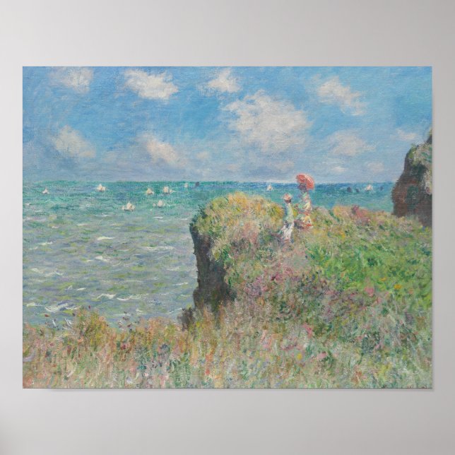Claude Monet - Cliff Walk i Pourville Poster (Framsidan)