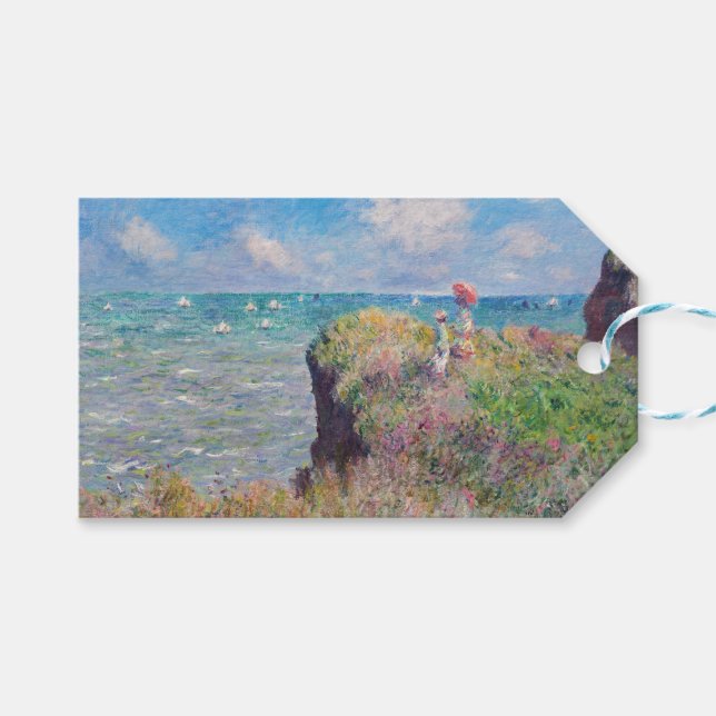 Claude Monet - Cliff Walk i Pourville Presentetikett (Framsidan (Horisontell))