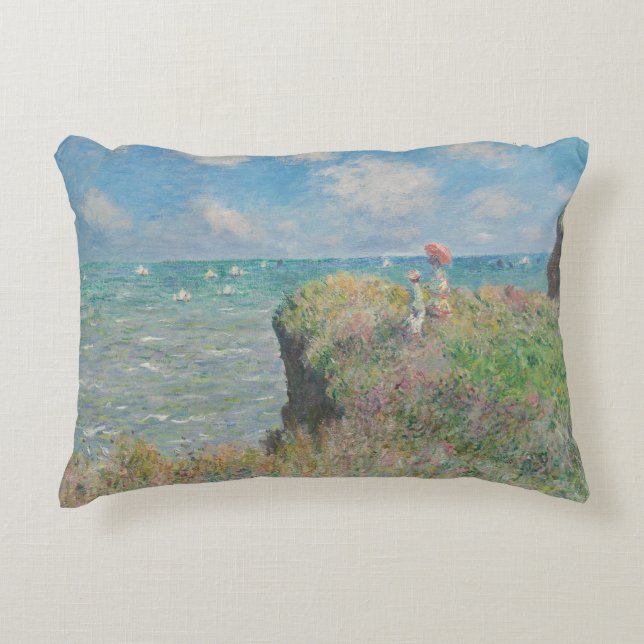 Claude Monet - Cliff Walk i Pourville Prydnadskudde (Framsidan)