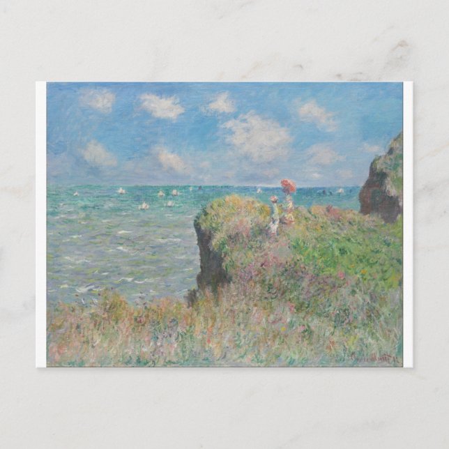 Claude Monet - Cliff Walk i Pourville Vykort (Framsida)
