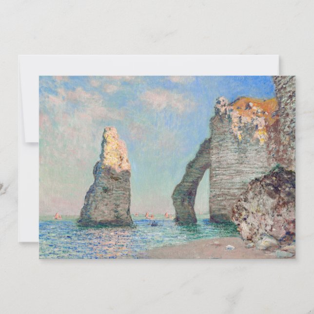 Claude Monet - Cliffs at Etretat Inbjudningar (Framsida)