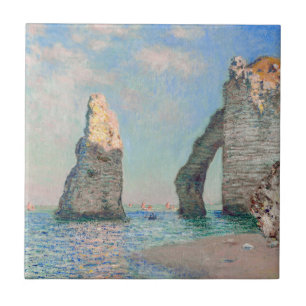 Claude Monet - Cliffs at Etretat Kakelplatta