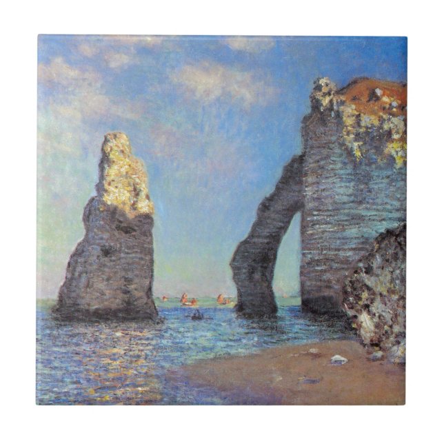 Claude Monet // Cliffs at Etretat Kakelplatta (Framsidan)