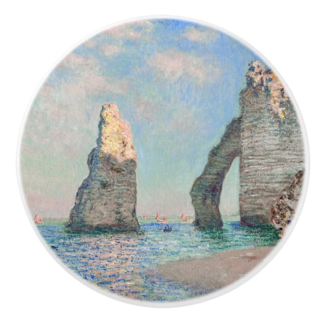 Claude Monet - Cliffs at Etretat Knopp (Framsidan)