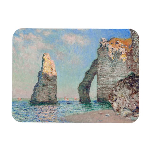 Claude Monet - Cliffs at Etretat Magnet (Horisontell)