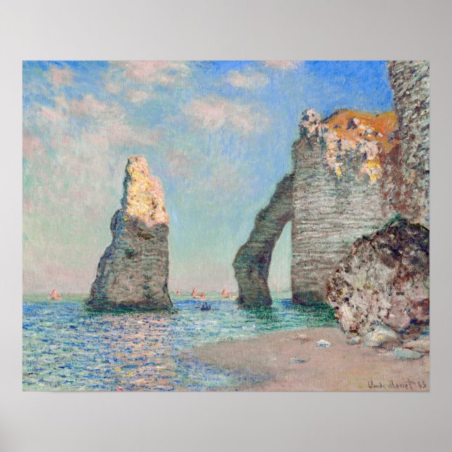 Claude Monet - Cliffs at Etretat Poster (Framsidan)