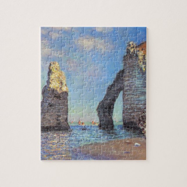 Claude Monet // Cliffs at Etretat Pussel (Vertikal)