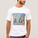 Claude Monet - Cliffs at Etretat T Shirt<br><div class="desc">Cliffs at Etretat (Les Falaises à Étretat) - Claude Monet,  Oil on Canvas,  1885</div>