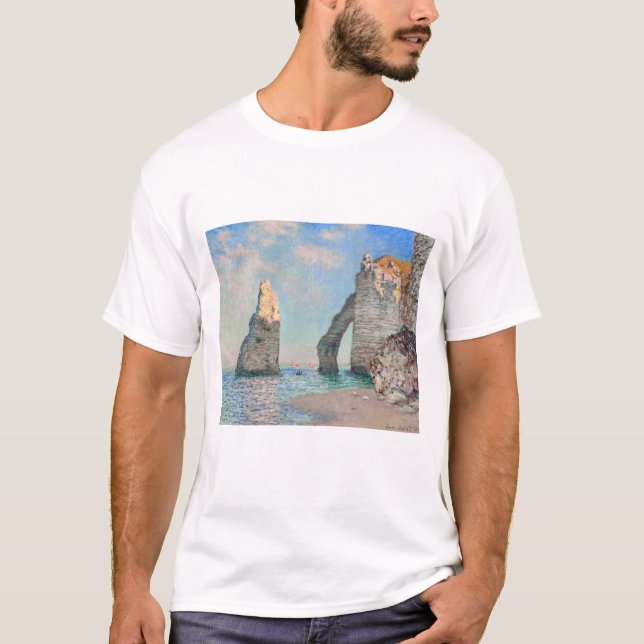 Claude Monet - Cliffs at Etretat T Shirt (Framsida)