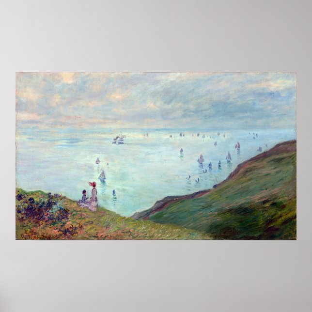 Claude Monet Cliffs i Pourville Poster (Framsidan)