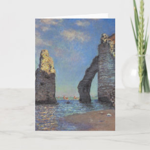 Claude Monet Cliffs vid Etretat Impressionist Kort