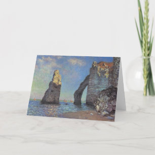 Claude Monet Cliffs vid Etretat Impressionist Pain Kort
