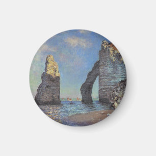 Claude Monet Cliffs vid Etretat Impressionist Pain Magnet