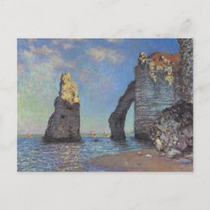 Claude Monet Cliffs vid Etretat Impressionist Pain Vykort