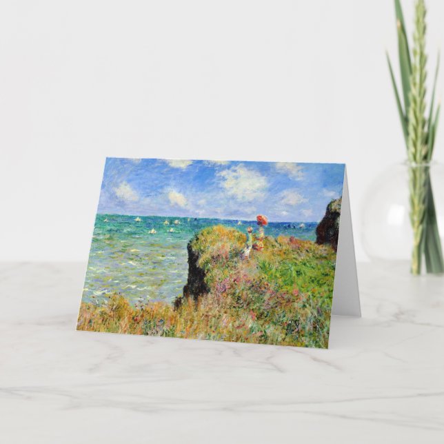 Claude Monet Clifftop Walk Kort (Framsida)
