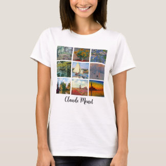 Claude Monet Collage Personlig Art Skriv ut T Shirt