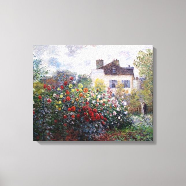 Claude Monet Corner från Garden Fine Art Canvastryck (Framsida)