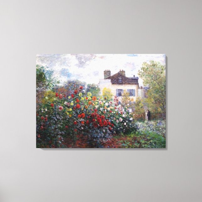 Claude Monet Corner från Garden Fine Art Canvastryck (Framsida)