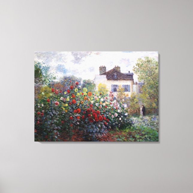 Claude Monet Corner från Garden Fine Art Canvastryck (Framsida)
