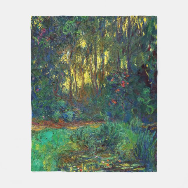Claude Monet - Corner of a Pond with Waterlilies Fleecefilt (Framsidan)