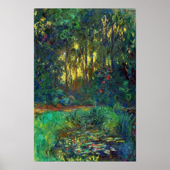 Claude Monet - Corner of a Pond with Waterlilies Poster (Framsidan)