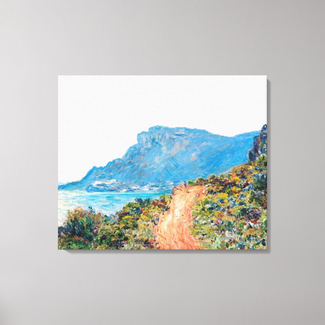 Claude Monet Corniche nära Monaco Canvastryck (Framsida)