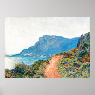 Claude Monet Corniche nära Monaco Poster